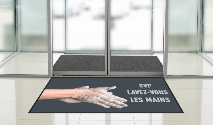 Custom Mat "Wash Your Hands"