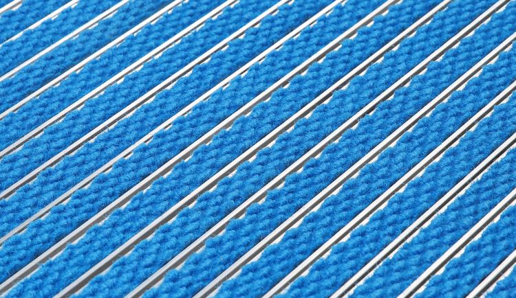 Entrance Mat on Aluminum Structure 17R Premium - Blue solid