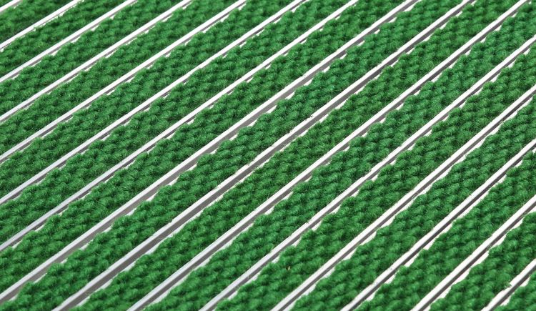 Entrance Mat on Aluminum Structure 17R Premium - Green solid